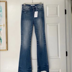 Flying monkey flare blue jeans